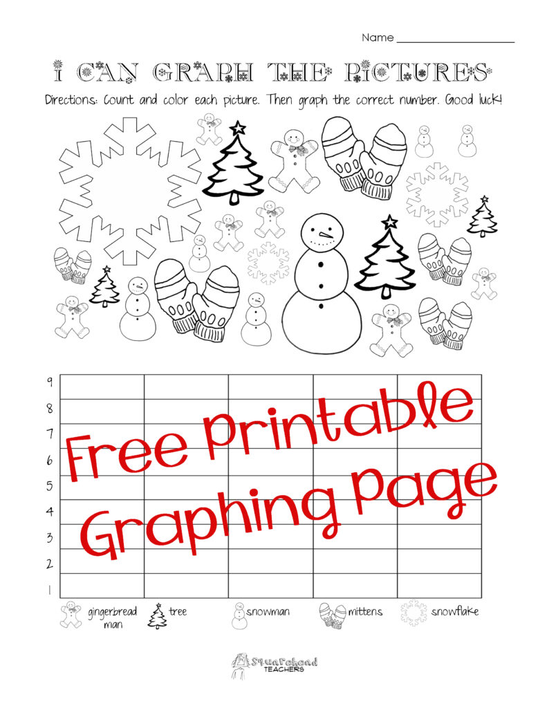 Free Christmas/winter Graphing Worksheet (Kindergarten