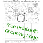 Free Christmas Winter Graphing Worksheet Kindergarten First