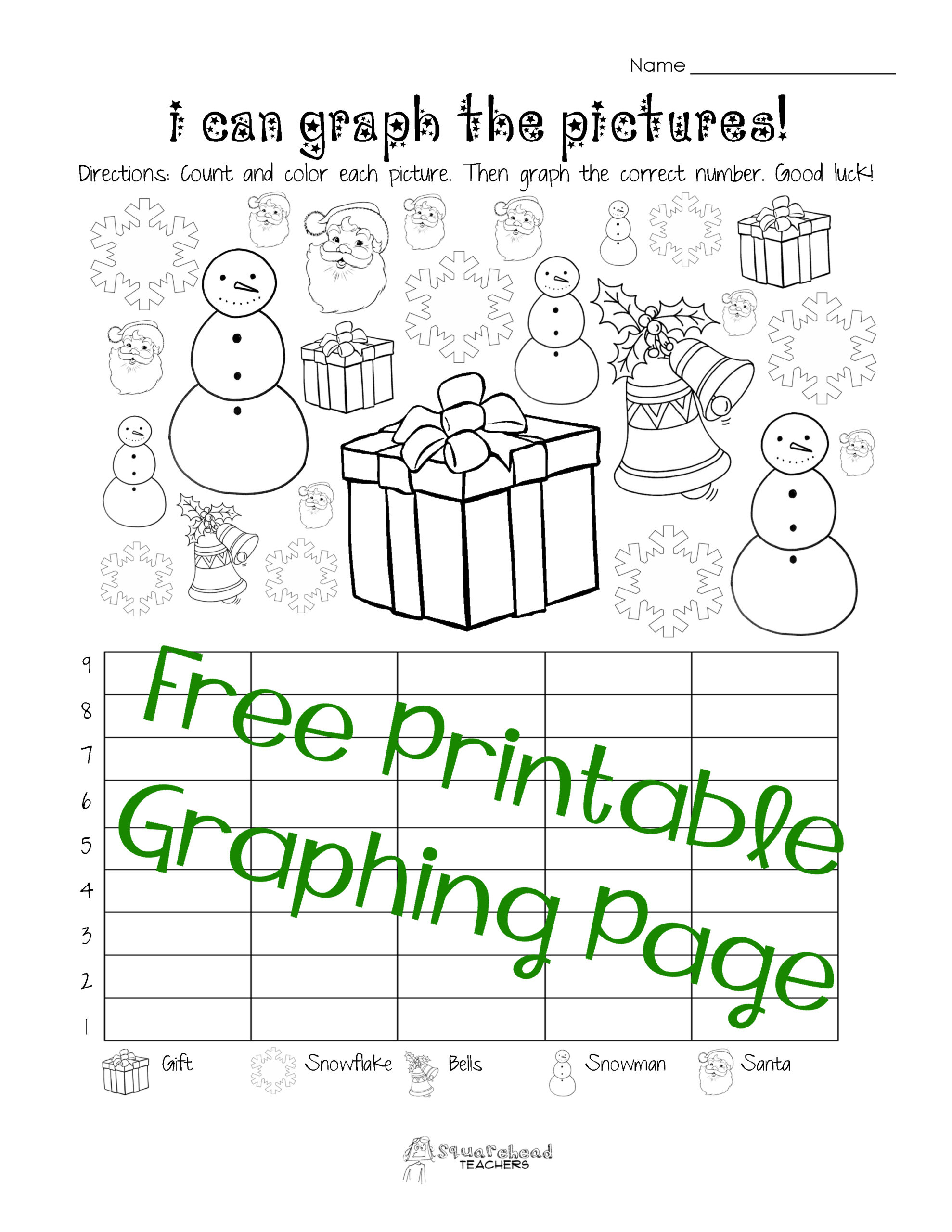 christmas-graphing-worksheets