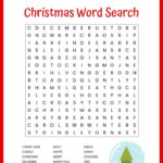 Free Christmas Word Search Printable Worksheet With 20