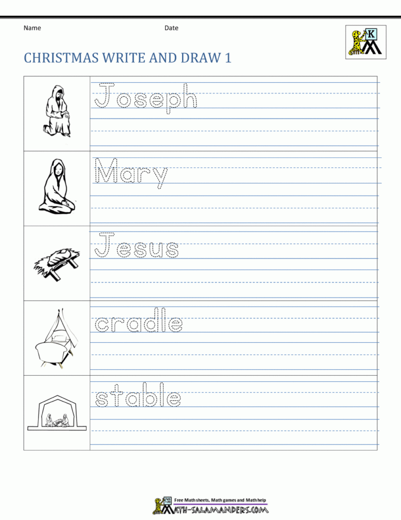 Free Christmas Worksheets For Kids