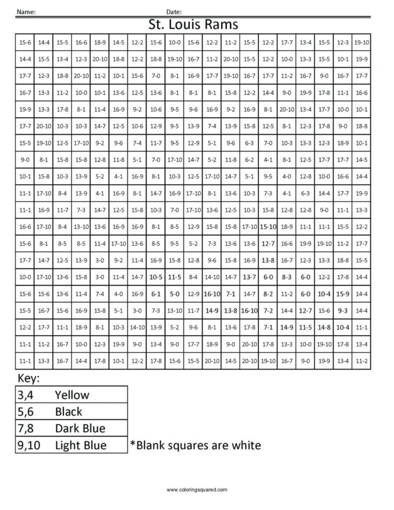 Free Colornumber Math Worksheets Coloring Printable