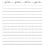 Free Cursive Handwriting Paragraphs Blank Practice Sheets