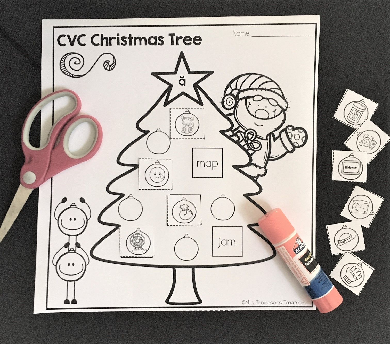 Free Cvc Christmas Trees - Mrs. Thompson&amp;#039;s Treasures