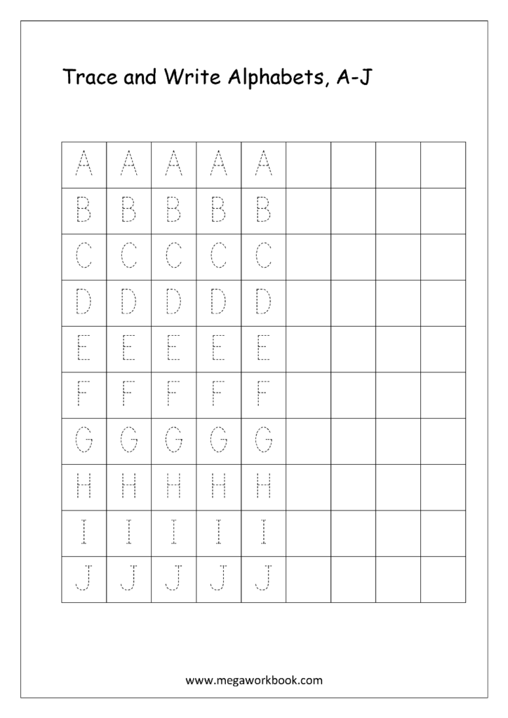 Free English Worksheets   Alphabet Writing (Capital Letters