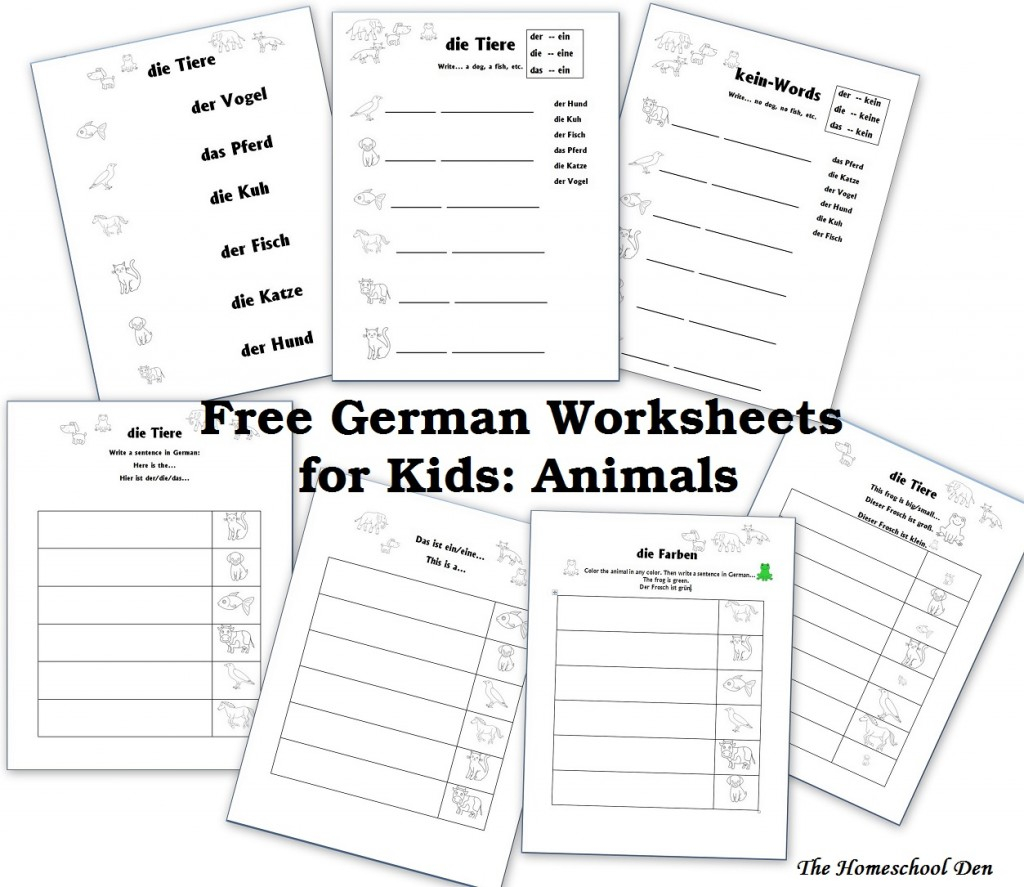 Free German Worksheets For Kids - Homeschool Den