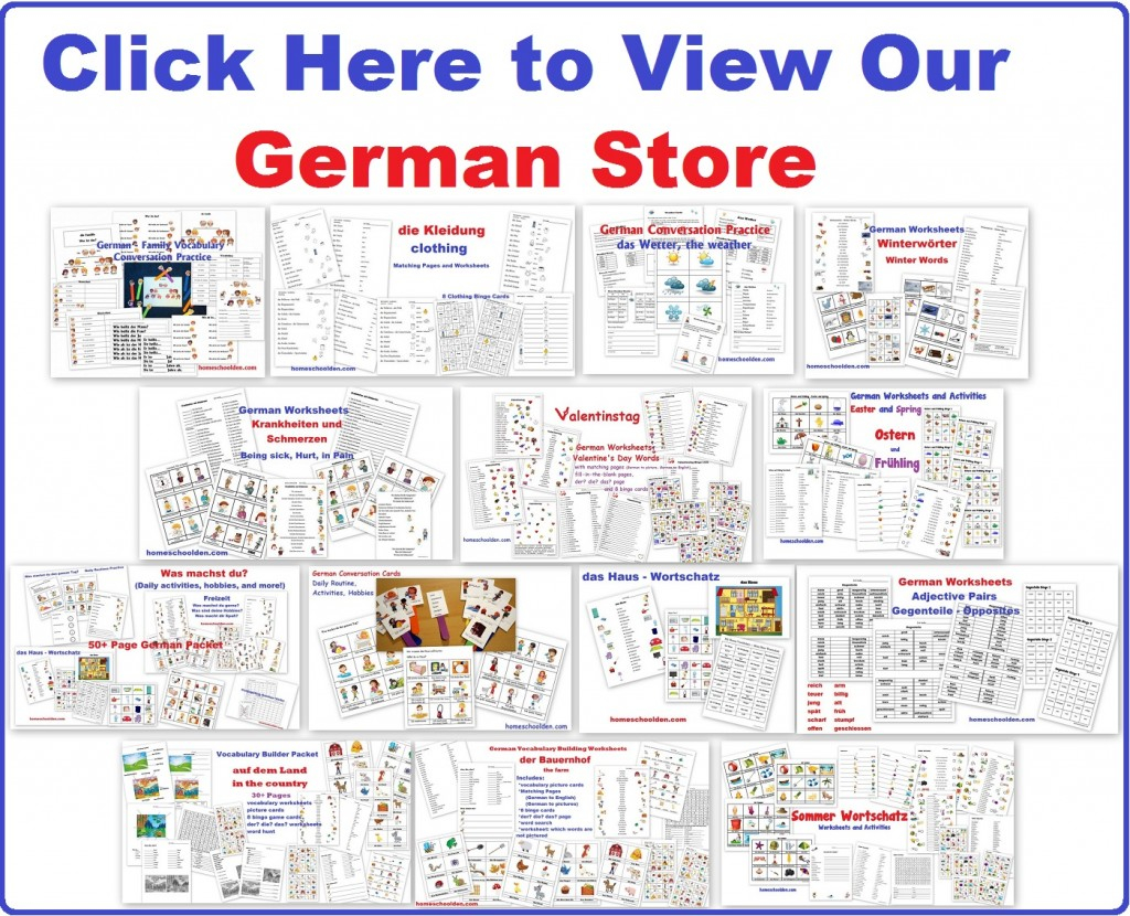 Free German Worksheets For Kids - Homeschool Den