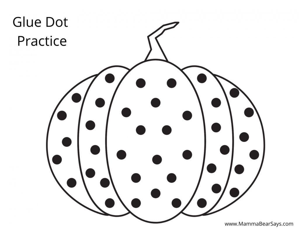 Free Glue Dot Practice Halloween Worksheet   Mamma Bear Says