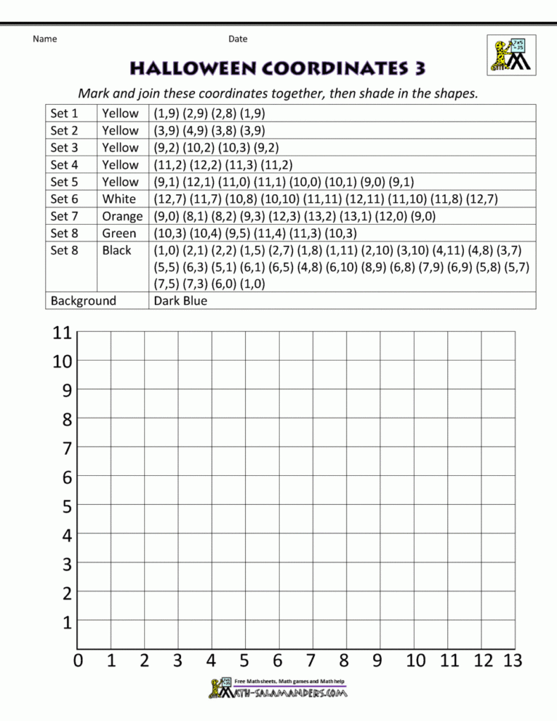 Free Halloween Math Worksheets