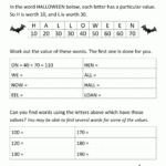 Free Halloween Math Worksheets