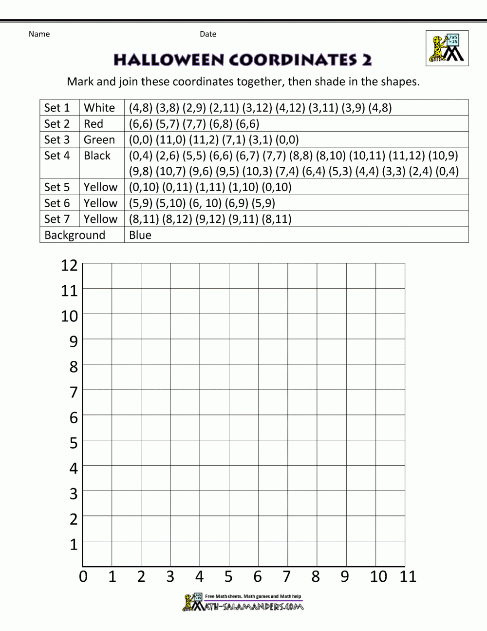 Free Halloween Math Worksheets