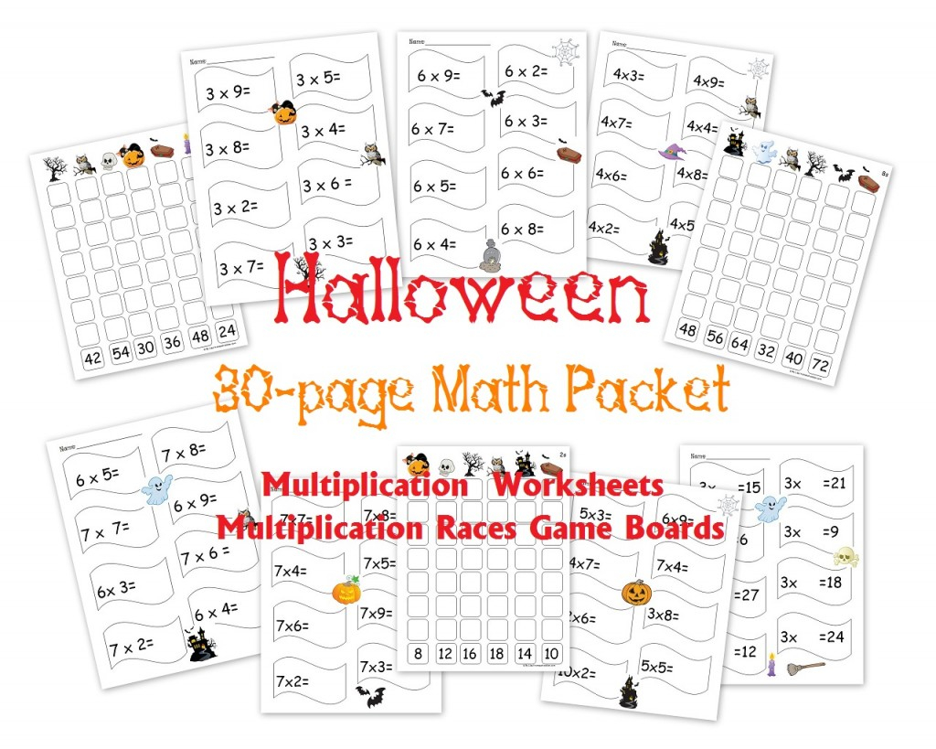 Free Halloween Multiplication Packet Math Worksheets And