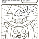 Free Halloween Pumpkin Colornumber/letter For Preschool