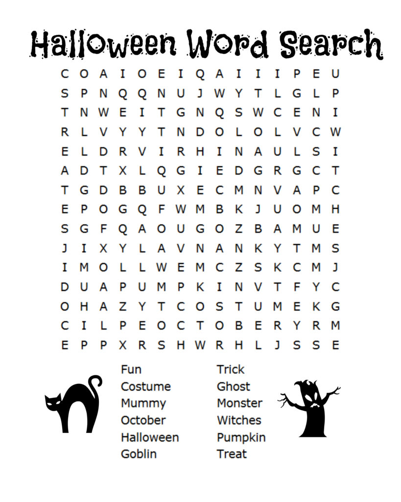 Free Halloween Word Search & Counting Printables Free Halloween Word Search & Counting Printables