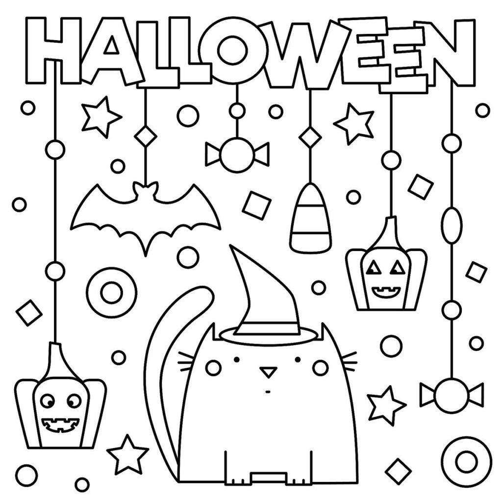 Free Kids Halloweenoloring Pages For To Worksheets