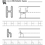Free Letter H Alphabet Learning Worksheet For Preschool Regarding Letter H Worksheets For Preschool