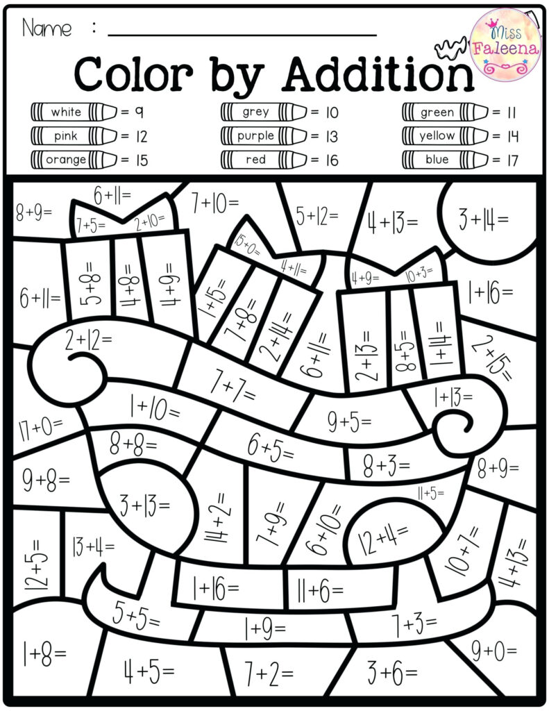 Free Math Coloring Worksheets 1St Grade Tag Awesome Color