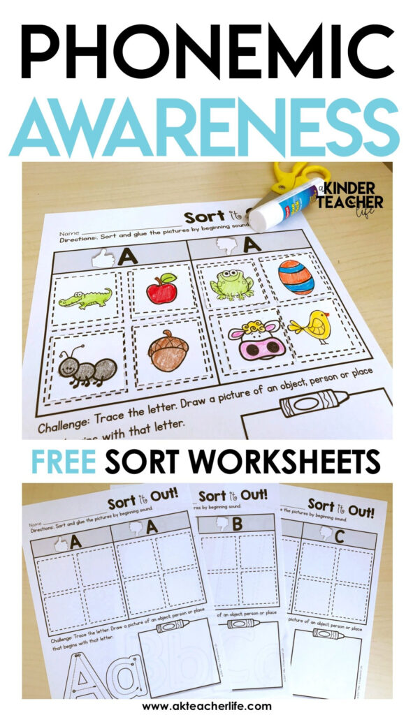 Free Phonemic Awareness Sorting Worksheets Phonics