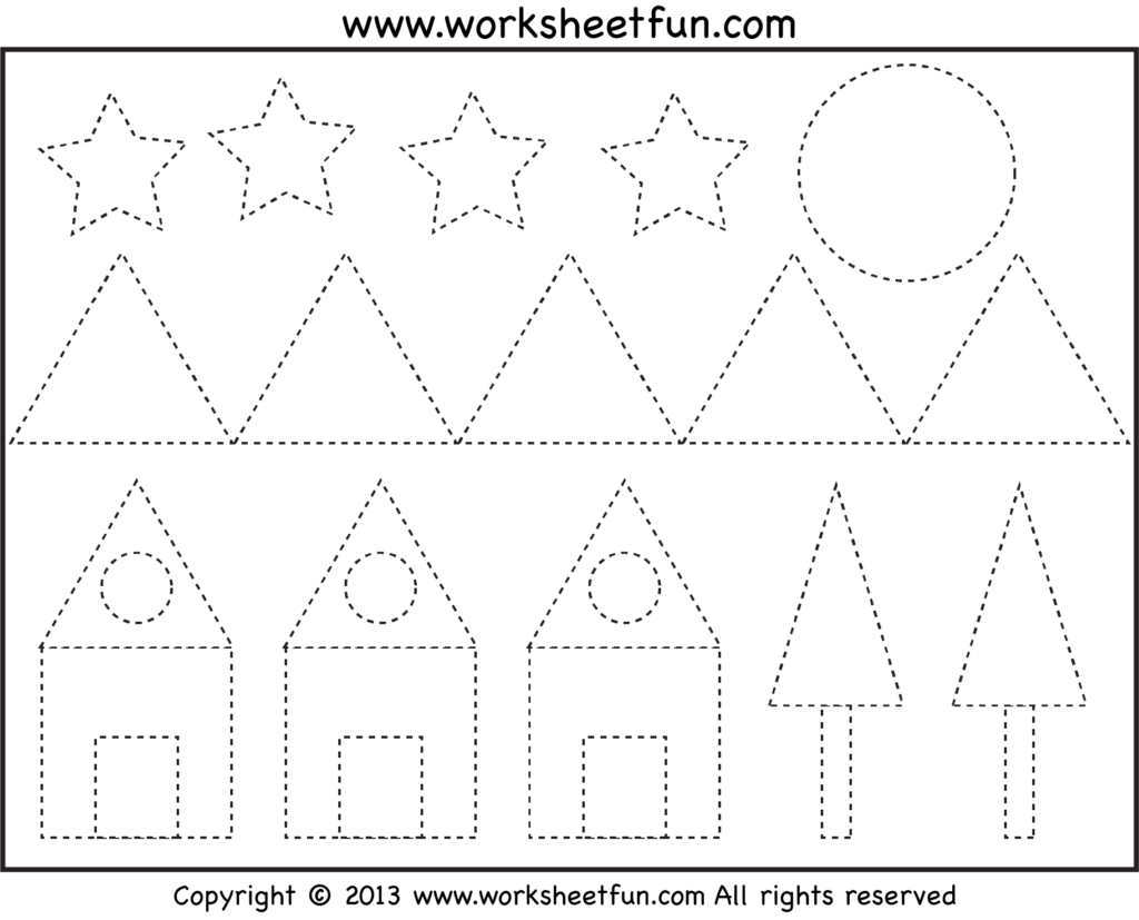 Free Picture Tracing – Shapes!   Pre K & Kindergarten. Not