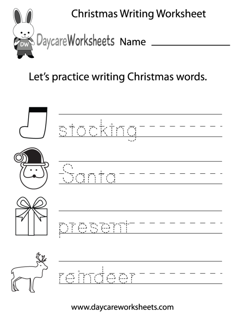 Free Preschool Christmas Writing Worksheet | Christmas Free Preschool Christmas Writing Worksheet | Christmas