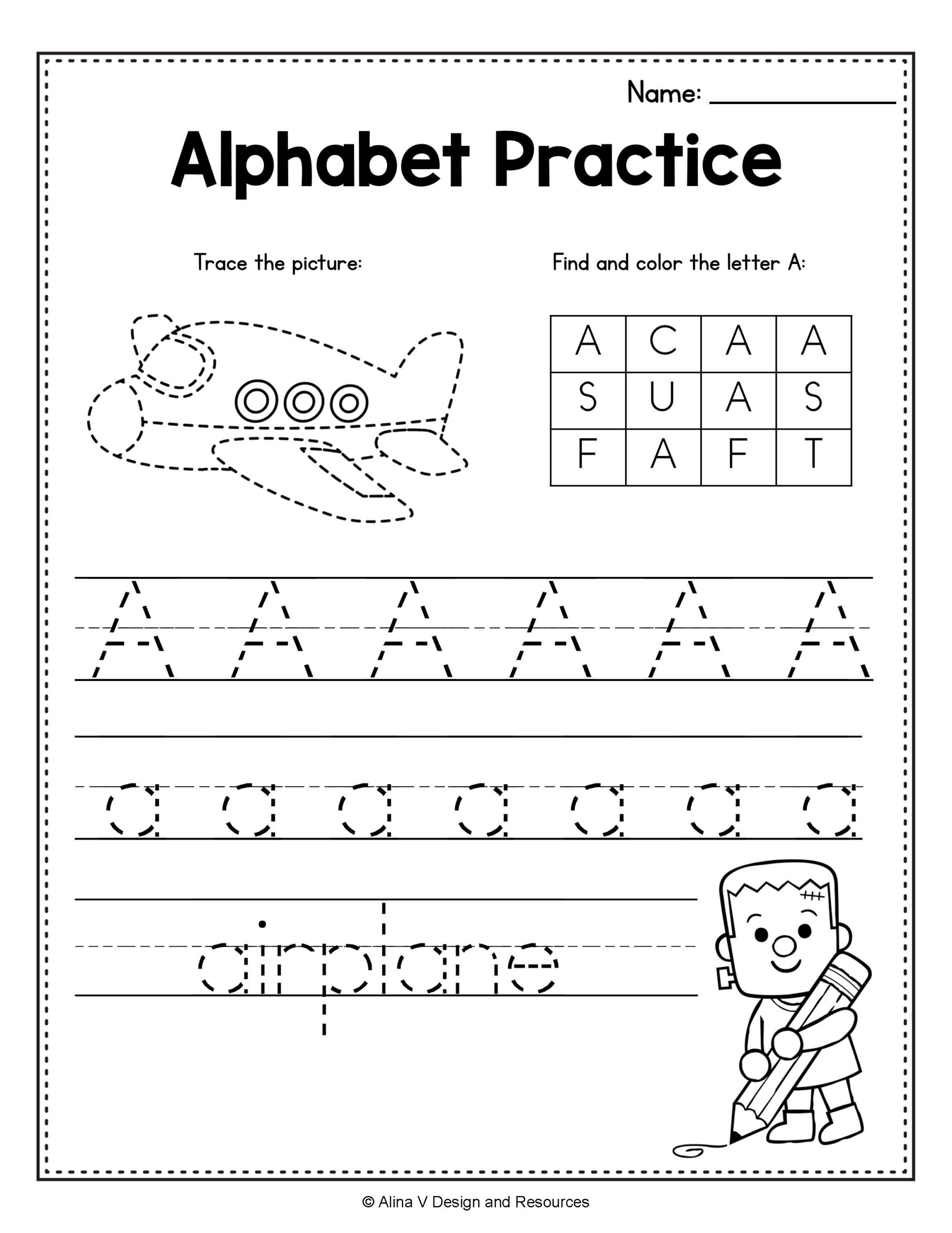 Free Printable Abc Tracing Worksheets In 2020 | Halloween