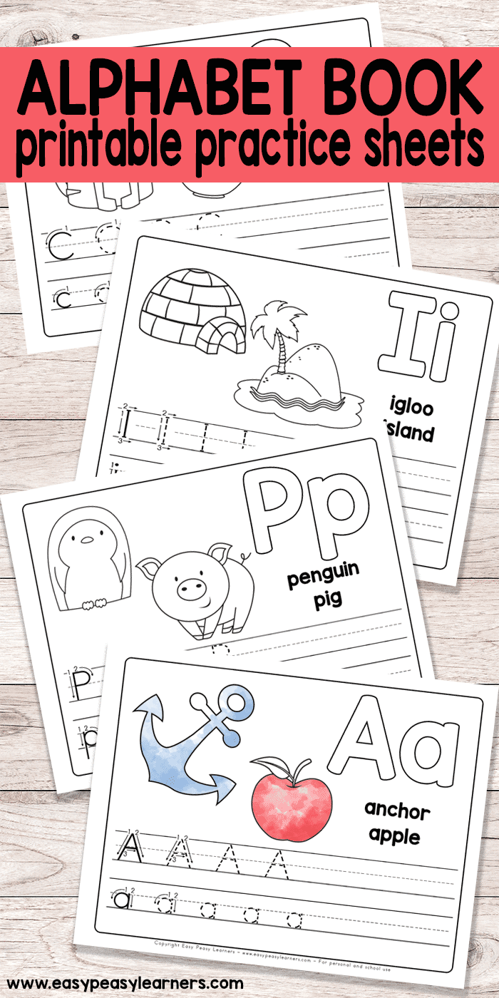 Free Printable Alphabet Book - Alphabet Worksheets For Pre-K with Alphabet Tracing Book