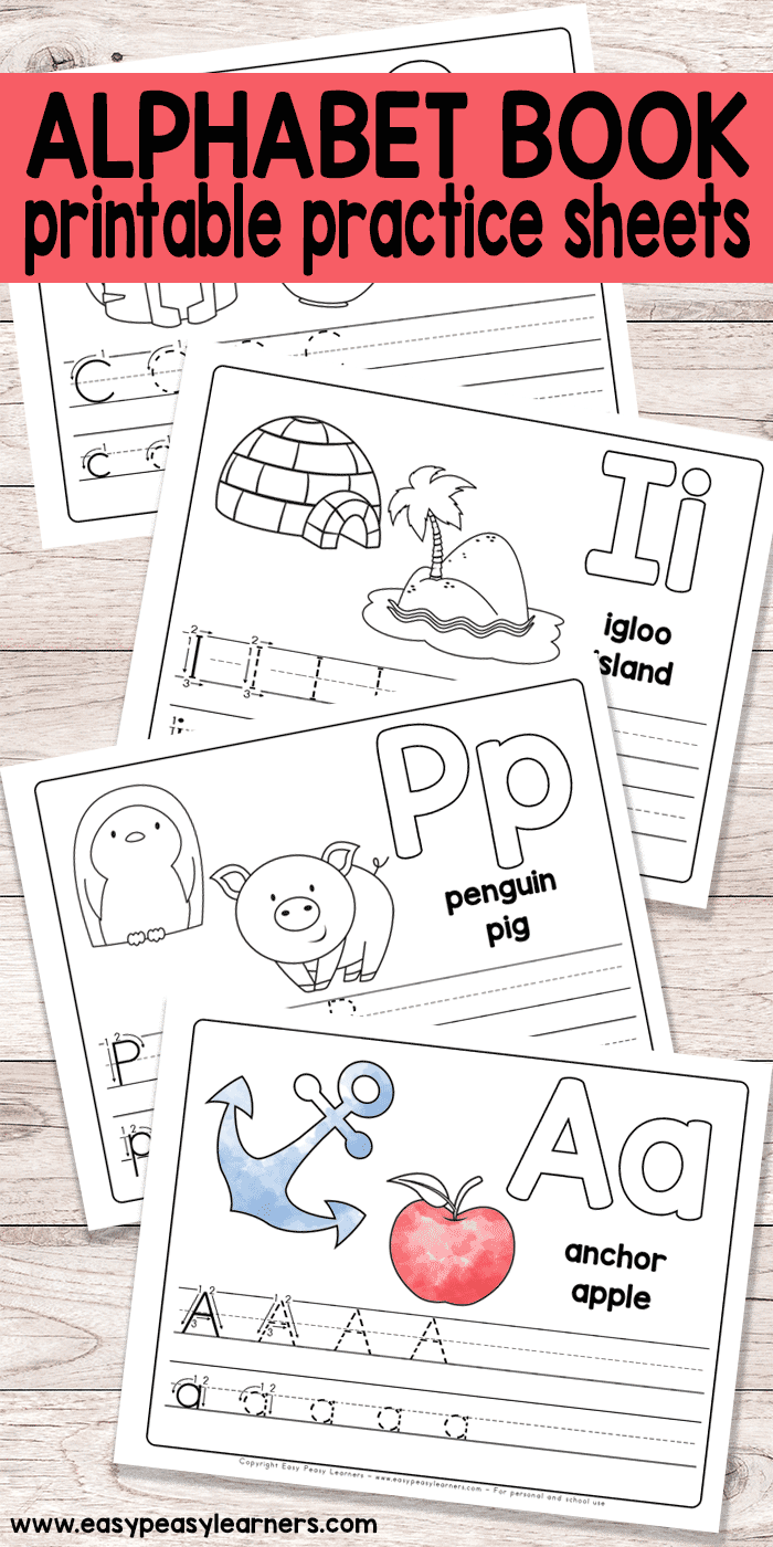 Free Printable Alphabet Book - Alphabet Worksheets For Pre-K with regard to Alphabet Book Worksheets