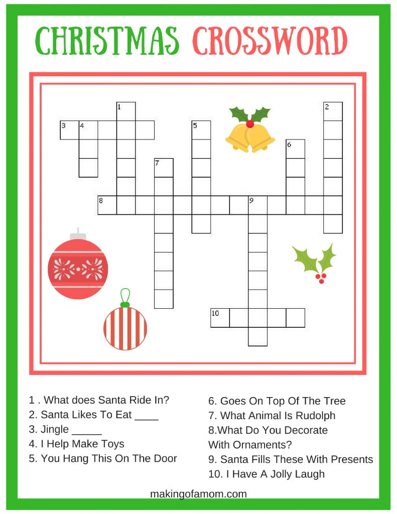 Christmas Games Printable Worksheets | AlphabetWorksheetsFree.com