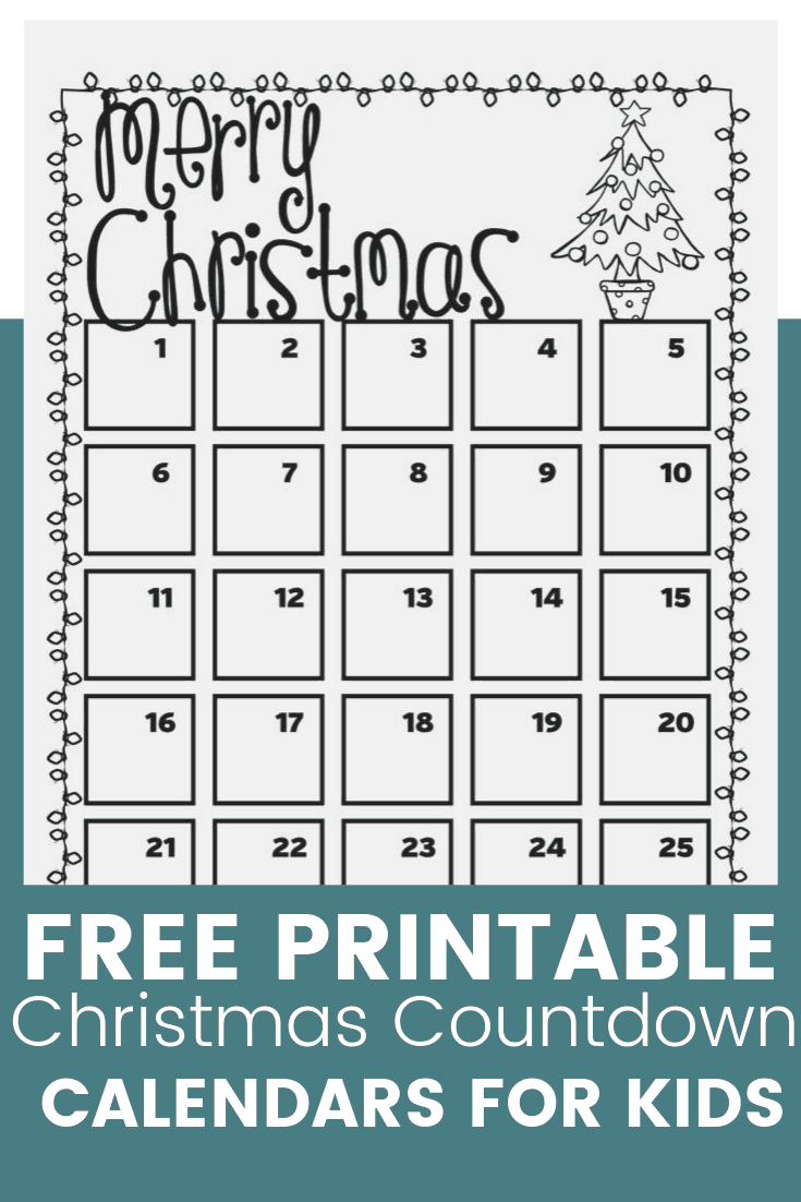 Free Printable Christmas Or Advent Countdown Calendars For