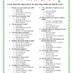 Free Printable Christmas Trivia Game | Christmas Song Trivia