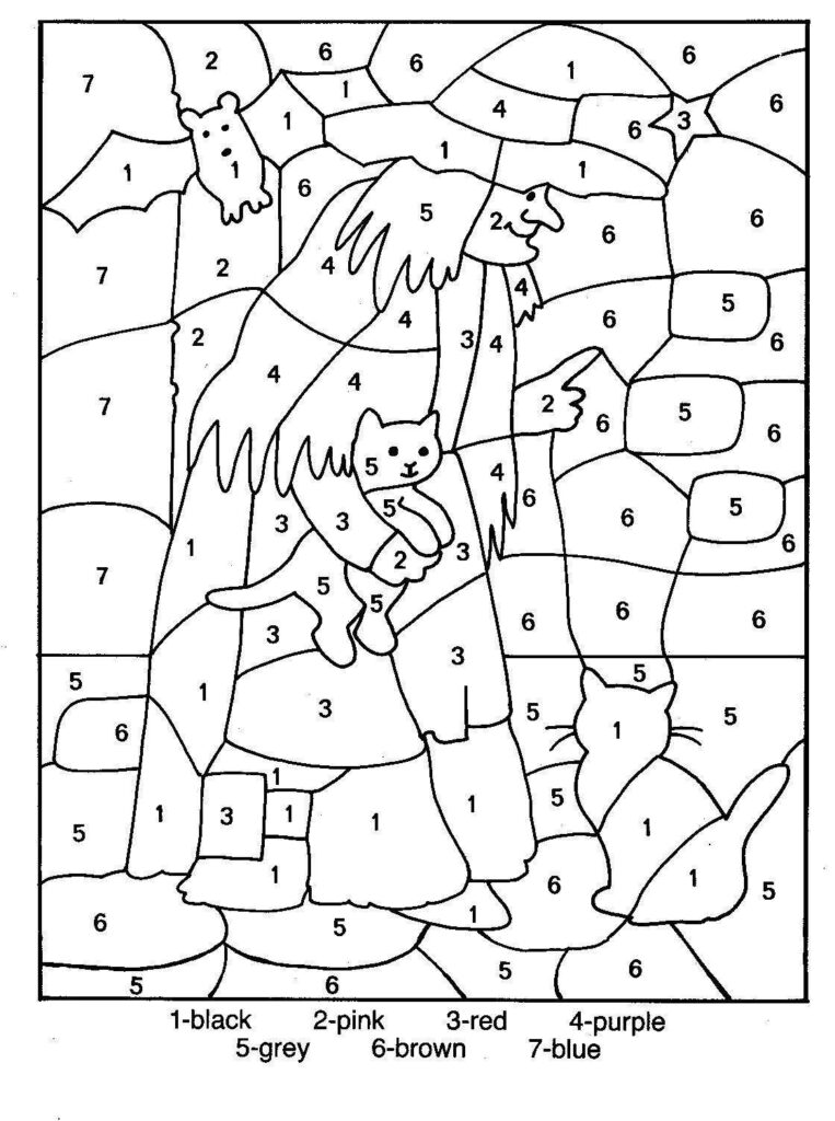 Free Printable Colornumber Coloring Pages   Best