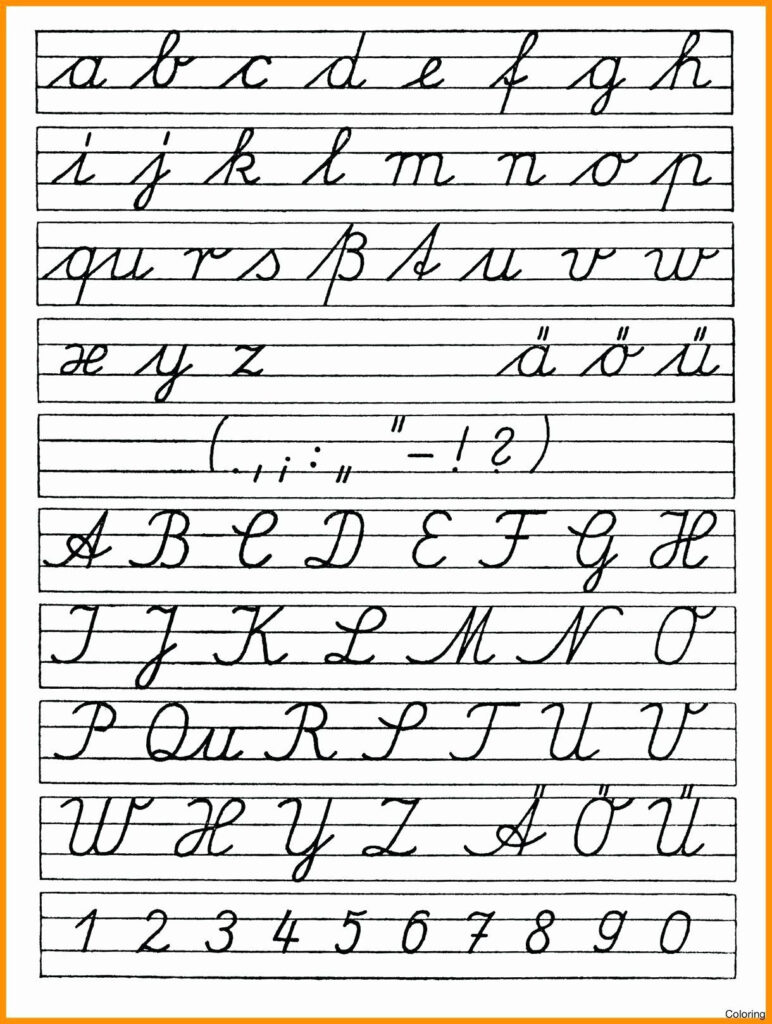 Free Printable Cursive Alphabet Chart Lovely Math Worksheet