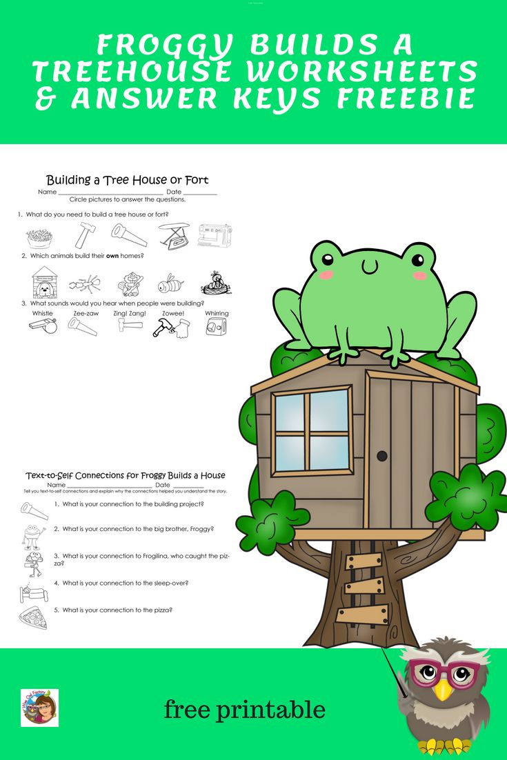 Free Printable For Froggy Builds A Tree House | Tree House