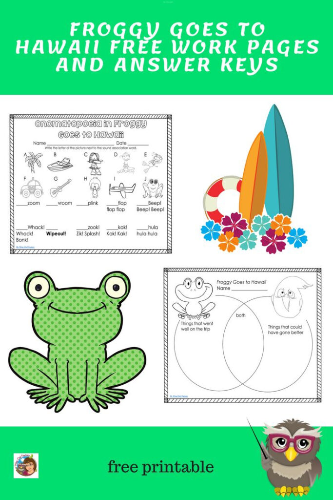 Free Printable For Froggy Goes To Hawaii And Onomatopoeia