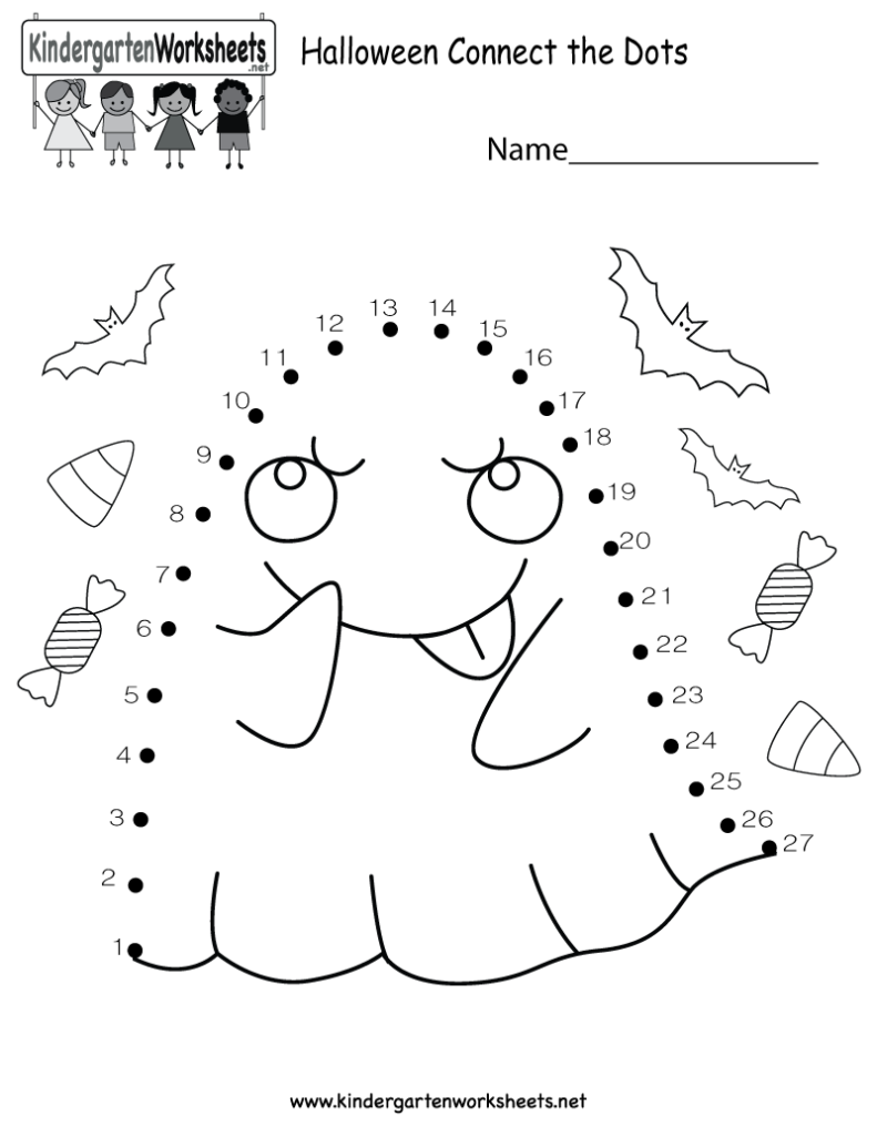 Free Printable Halloween Connect The Dots Worksheet For