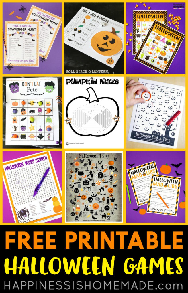 Free Printable Halloween Games   Happiness Is Homemade