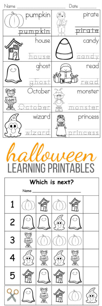 Free Printable Halloween Learning Activities For Kids