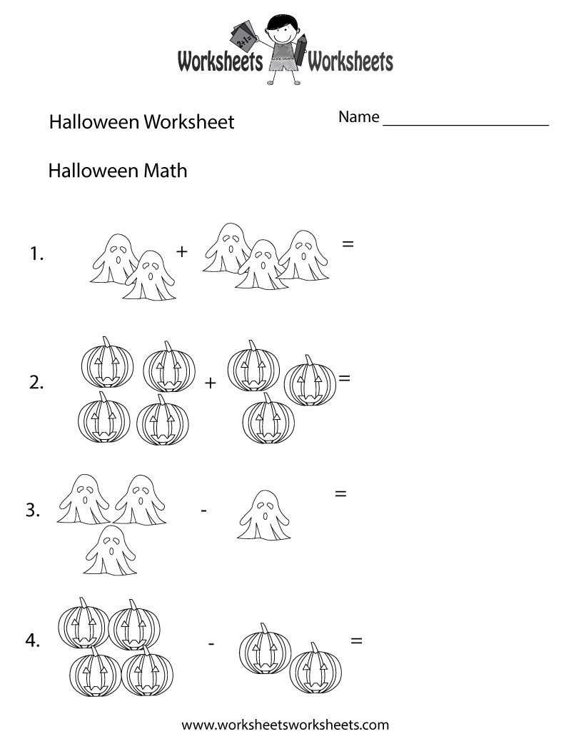 Free Printable Halloween Math Worksheet