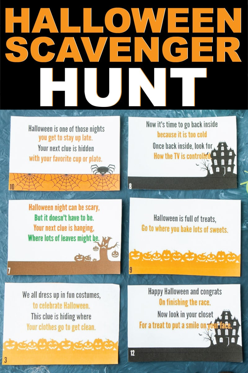 Halloween Themed Scavenger Hunt Worksheet | AlphabetWorksheetsFree.com