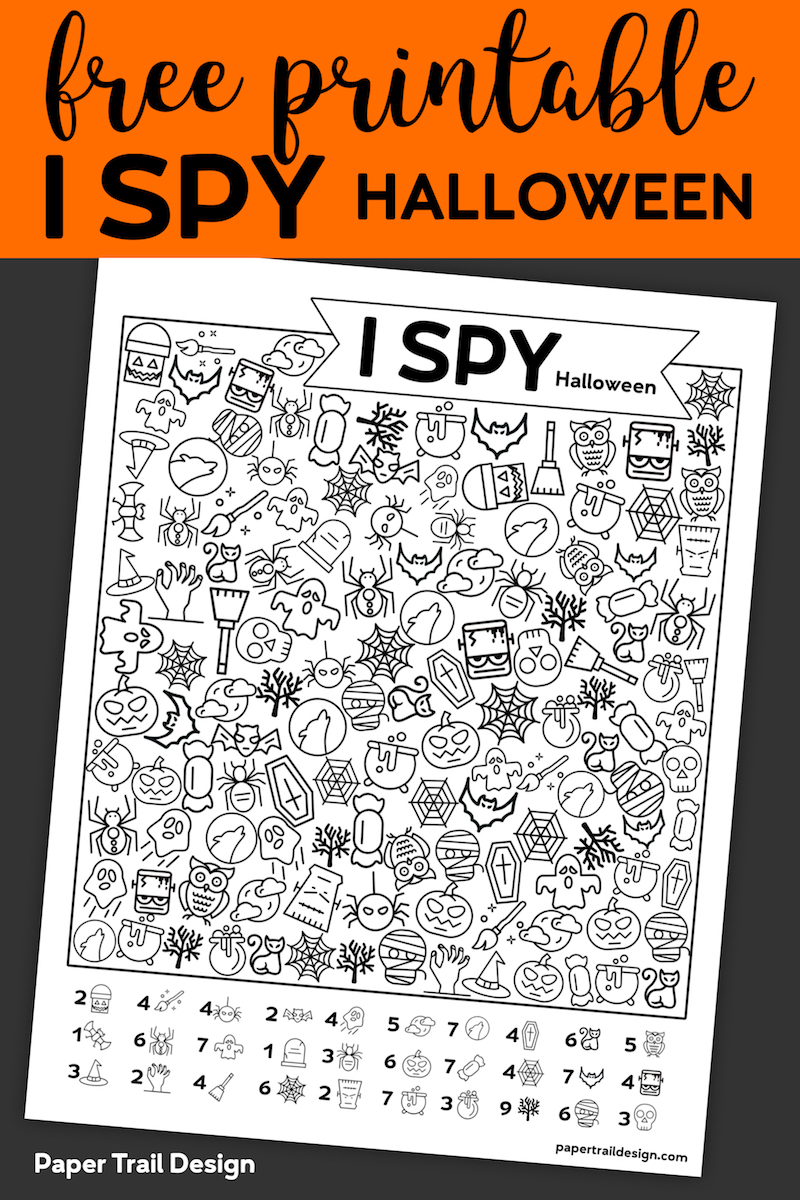 Free Printable I Spy Halloween Activity | Paper Trail Design