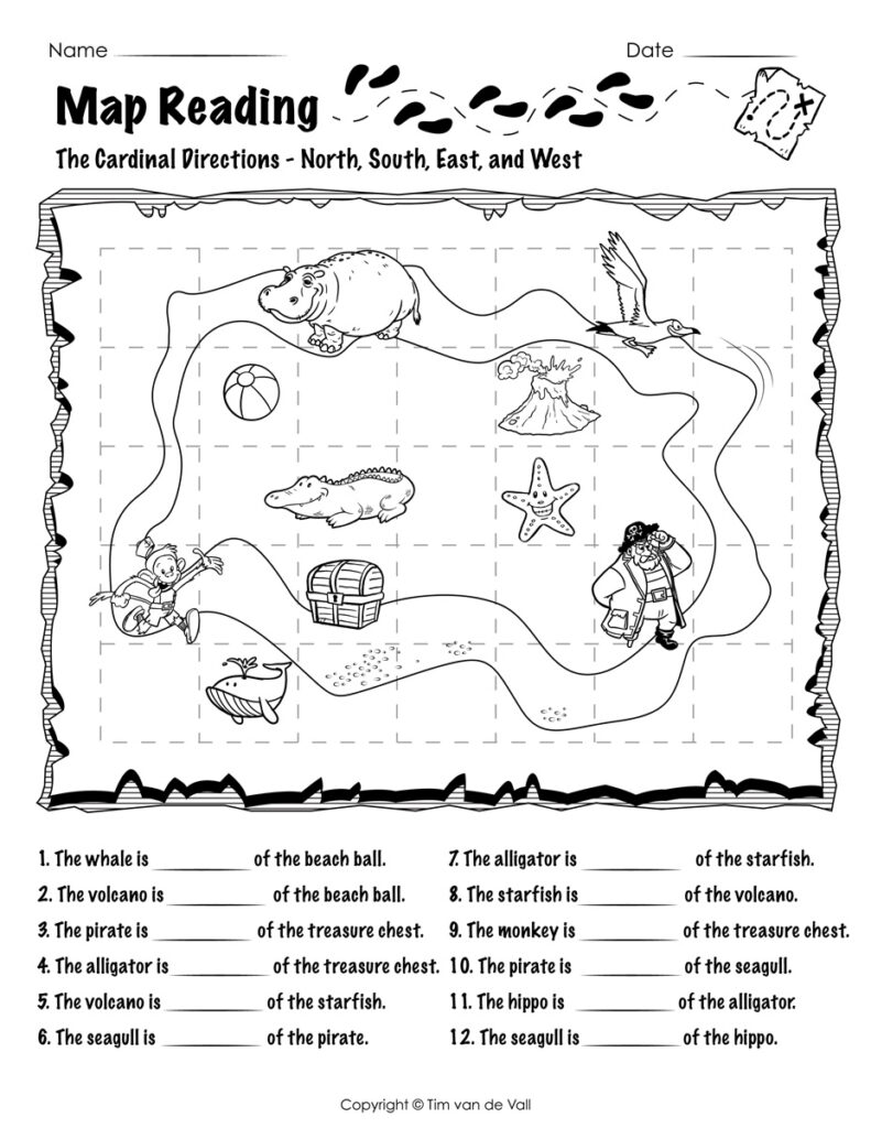 Free Printable Map Reading Worksheets   Tim's Printables