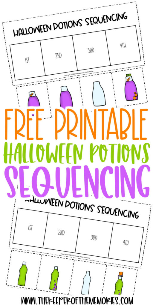 Free Printable Potions Sequencing Halloween Preschool