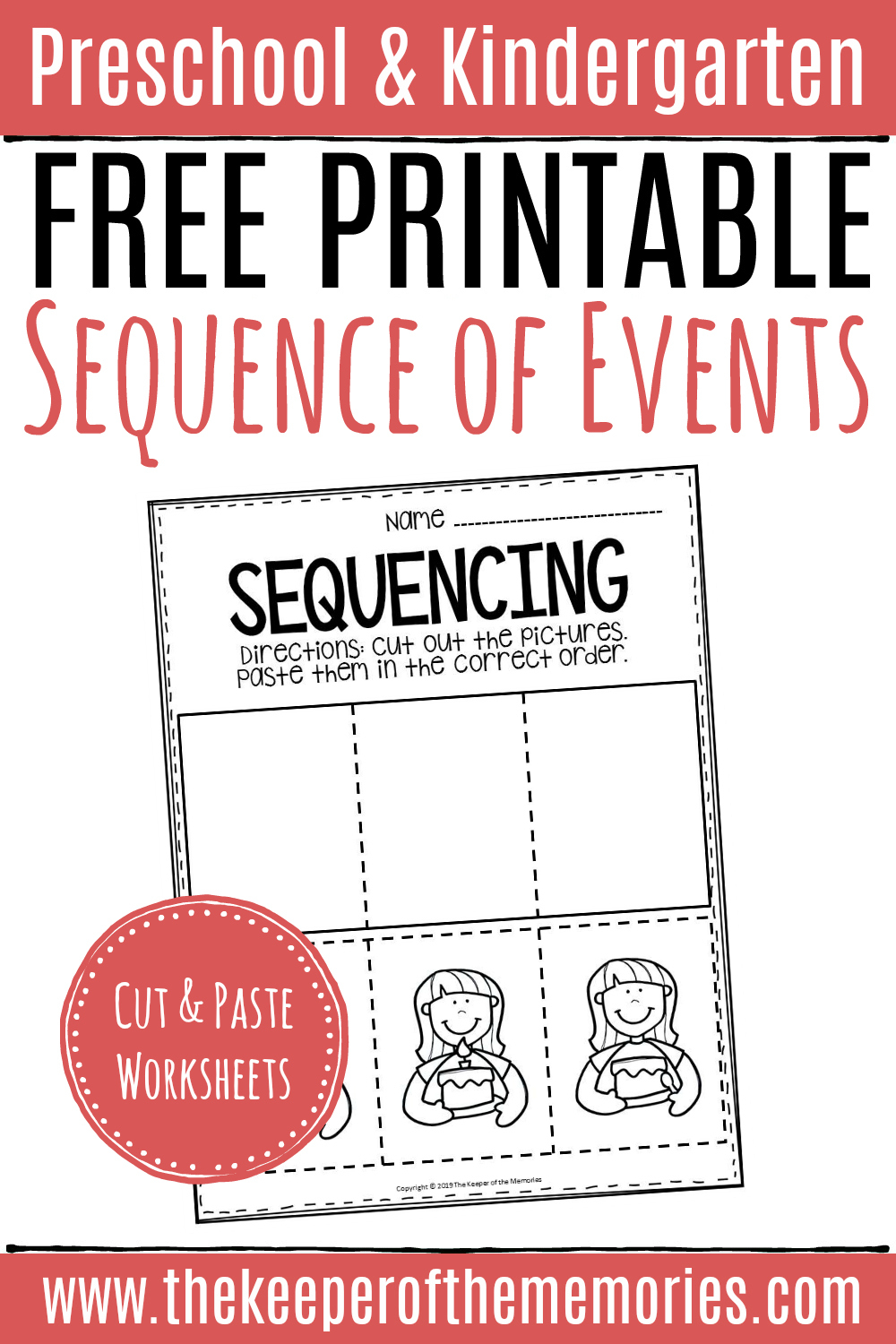 Free Printable Sequence Of Events Worksheets Sequencing Cut