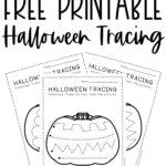 Free Printable Tracing Halloween Preschool Worksheets   The