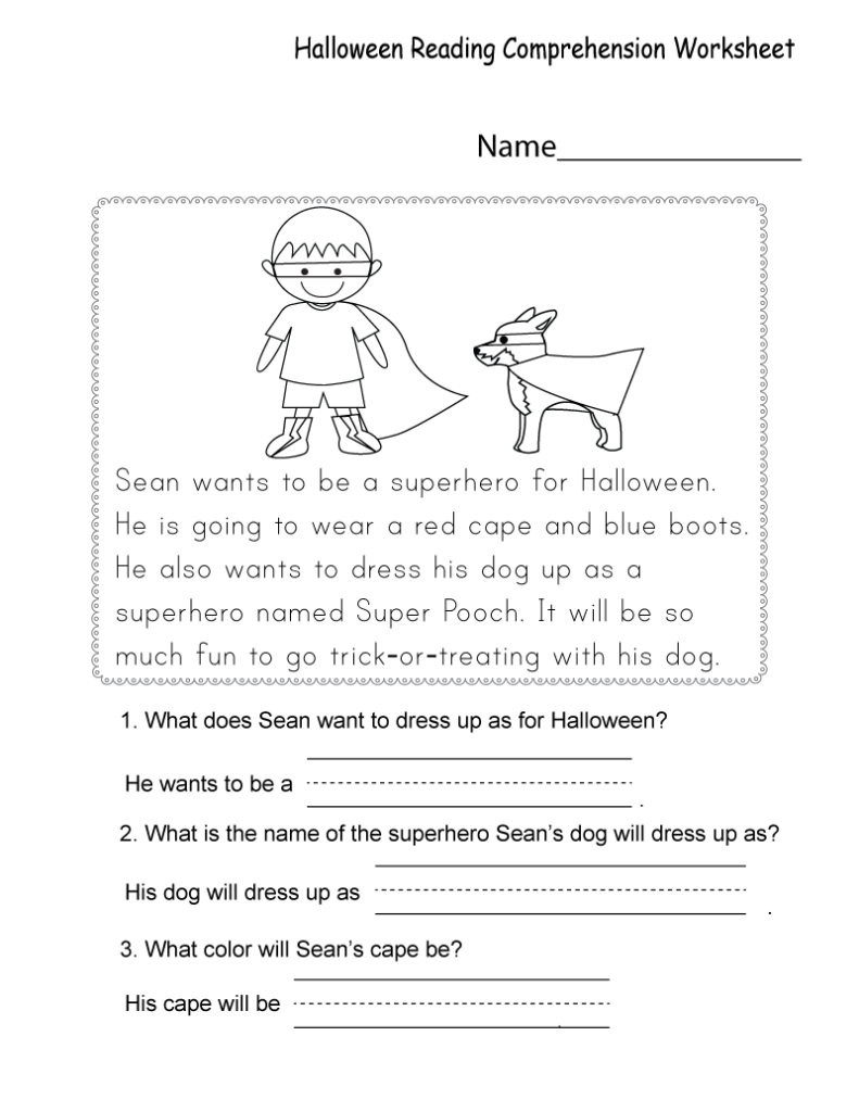 Free Printable Worksheets For Kids | Comprehension