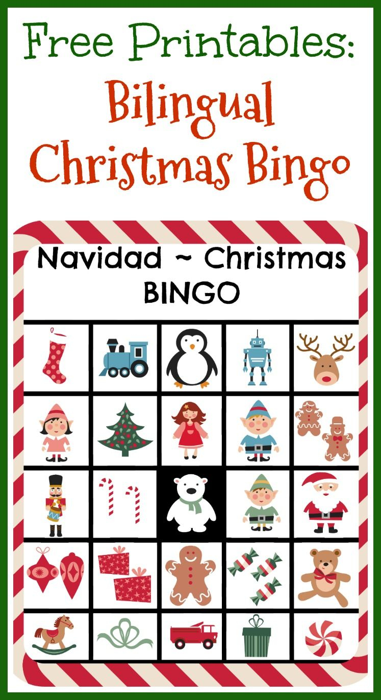 Free Printables: Bilingual Christmas Bingo - Ladydeelg