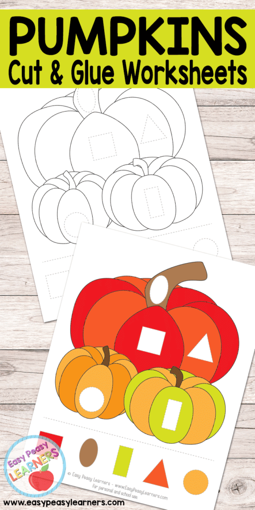 Free Pumpkins Cut And Glue Worksheets   Easy Peasy Learners