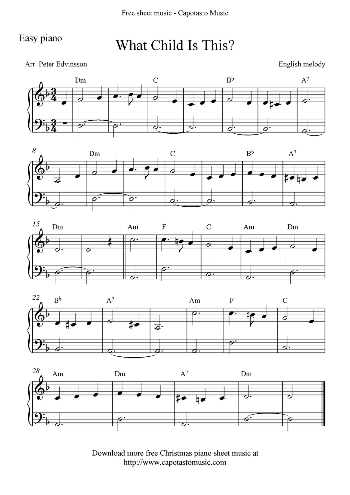 Free Sheet Music Scores: Free Christmas Piano Sheet Music