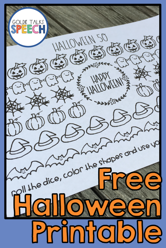 Free Speech Therapy Halloween Printable   Make Your Speech