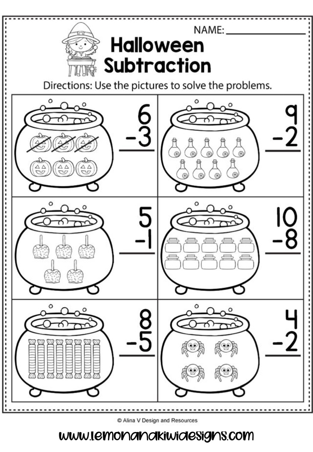 Free Spooktacular Halloween Math Worksheets For Kids — Lemon